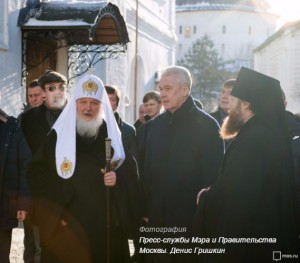 Сергей Собянин в ходе осмотра хода реставрации Новоспасского монастыря