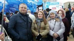 Слева направо: Сергей Федоров, Марина Неженец и Валентина Карпова