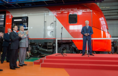 Торжественную церемонию запуска движения поездов посетил мэр города Москвы Сергей Собянин