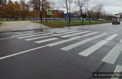 В Москве появились двойные пешеходные переходы
