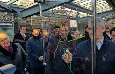 Мэр Москвы Сергей Собянин посетил новую станцию "Технопарк"
