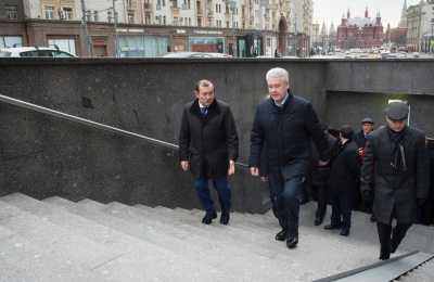 Мэр Москвы Сергей Собянин осмотрел отремонтированный переход в ЦАО столицы