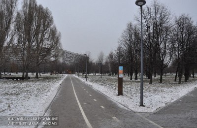 Велосипедная дорожка в парке "Садовники"